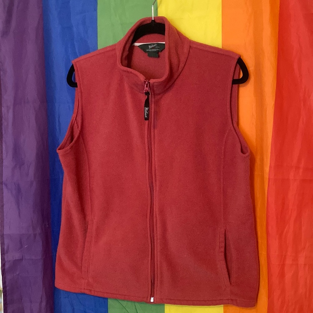 Woolrich Fleece Zip Vest (Red/Pink)